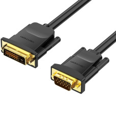 Кабель DVI M (24+1) - VGA M, 1.5 м, чорний Vention