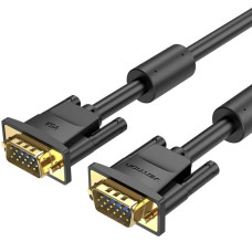 Кабель VGA 15M-15M, 1.0м, з ферритами, чорний Vention