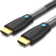 Кабель HDMI M - M, 10.0 м, V2.0, Engineering 4K 60Гц 18Gbps HD 7.1 PVC Black Vention