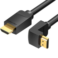 Кабель HDMI M - M, 1.5м, V2.0, 4K 60Гц, кут 270°, PVC, чорний Vention
