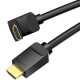 Кабель HDMI M - M, 1.5м, V2.0, 4K 60Гц, кут 270°, PVC, чорний Vention