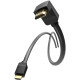 Кабель HDMI M - M, 1.5м, V2.0, 4K 60Гц, кут 270°, PVC, чорний Vention