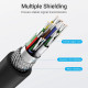 Кабель HDMI M - M, 1.5м, V2.0, 4K 60Гц, кут 270°, PVC, чорний Vention