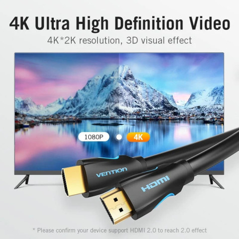 Кабель HDMI M - M, 15.0 м, V1.4, 4K 30Гц, PVC Vention