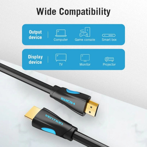 Кабель HDMI M - M, 15.0 м, V1.4, 4K 30Гц, PVC Vention