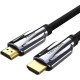 Кабель HDMI M - M, 2.0м, V2.1, 8K 60Гц обплетення, чорний Vention