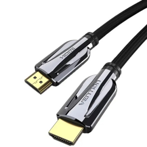 Кабель HDMI M - M, 2.0м, V2.1, 8K 60Гц обплетення, чорний Vention