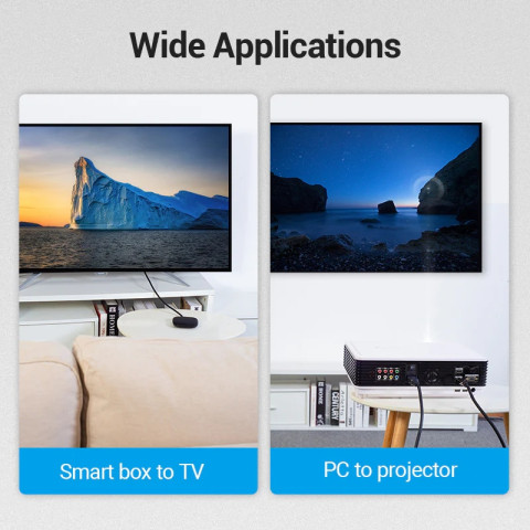 Кабель HDMI M - M, 2.0м, V2.1, 8K 60Гц обплетення, чорний Vention