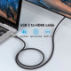 Кабель USB 3.1 Type-C M - HDMI M, 2.0m v.2.0 4K 60Hz Aluminum Alloy Type чорний Vention