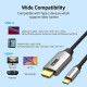 Кабель USB 3.1 Type-C M - HDMI M, 2.0m v.2.0 4K 60Hz Aluminum Alloy Type чорний Vention