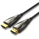 Кабель HDMI M - M, 30.0 м, V2.0, Optical 4K 60Гц 18Gbps Dolby 7.1 PVC Black Zinc Alloy Vention