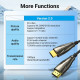 Кабель HDMI M - M, 30.0 м, V2.0, Optical 4K 60Гц 18Gbps Dolby 7.1 PVC Black Zinc Alloy Vention