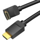 Кабель HDMI M - M, 1.0м, V2.0, 4K 60Гц, кут 90°, PVC, чорний Vention