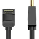 Кабель HDMI M - M, 1.5м, V2.0, 4K 60Гц, кут 90°, PVC, чорний Vention