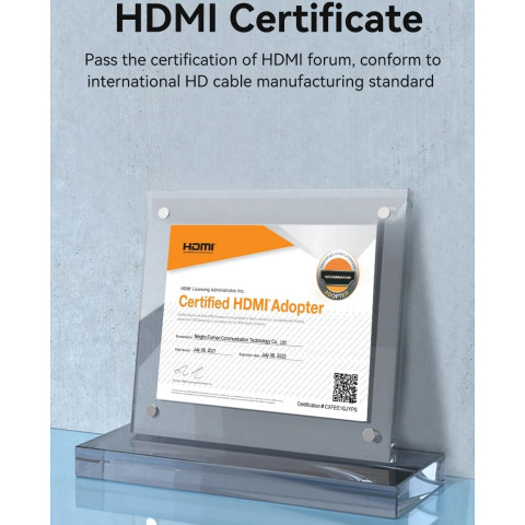 Кабель HDMI M - M, 1.5м, V2.0, 4K 60Гц Aluminum alloy, синій Vention