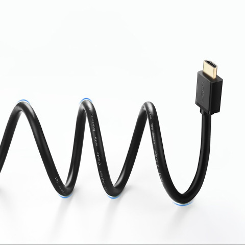 Кабель HDMI M - M, 5.0 м, V2.0 Cafule 4K, HD104 UGREEN Чорний