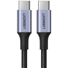 Кабель USB 2.0 Type-C M-M, 1 м, 100W Aluminium Braid Чорний, US316 UGREEN