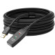 Кабель продовжувач USB 2.0 AM-AF, 40.0 м, активний, з додатковим живленням