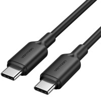 Кабель USB 2.0 Type-C M-M, 1.0 м 60W Black Nickel-Plated Vention