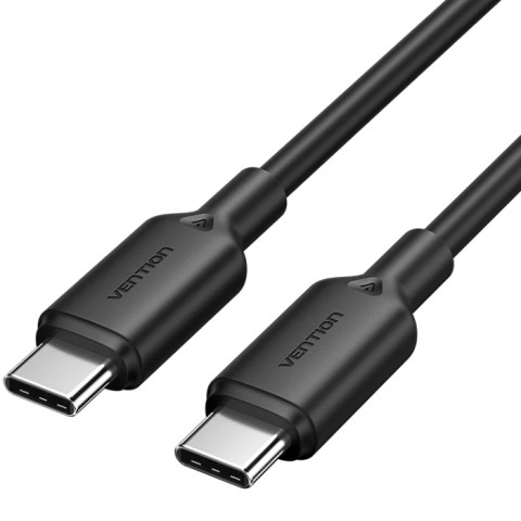 Кабель USB 2.0 Type-C M-M, 1.0 м 60W Black Nickel-Plated Vention