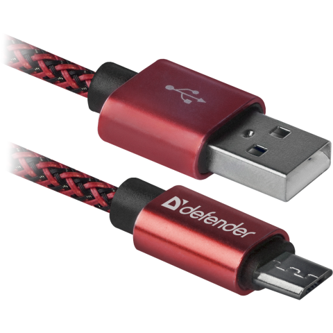 Кабель USB 2.0 AM-micro BM, 1.0 м, червоний, 08-03T PRO Defender