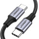 Кабель USB 2.0 Type-C M-M, 2 м, 60W Чорний, Round Cable Nickel Plating Aluminum Shell US261 UGREEN