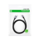 Кабель USB 2.0 Type-C M-M, 2 м, 60W Чорний, Round Cable Nickel Plating Aluminum Shell US261 UGREEN