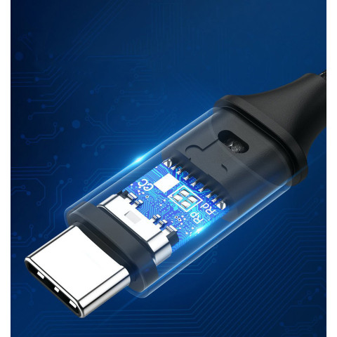 Кабель USB 2.0 Type-C M-M, 2 м, 60W Чорний, Round Cable Nickel Plating Aluminum Shell US261 UGREEN