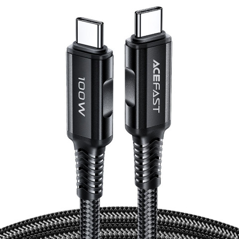 Кабель USB 2.0 Type-C M-M, 2 м, 100W C4-03, zinc alloy, Black, Acefast