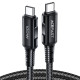 Кабель USB 2.0 Type-C M-M, 2 м, 100W C4-03, zinc alloy, Black, Acefast