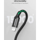 Кабель USB 2.0 Type-C M-Lightning M, 2 м, 3A, Nickel Plating ABS Shell Чорний, US171 UGREEN