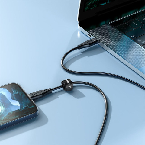 Кабель USB 2.0 Type-C-Lighting, 1,2 м, 3.0A, TPE C3-01 Black Acefast