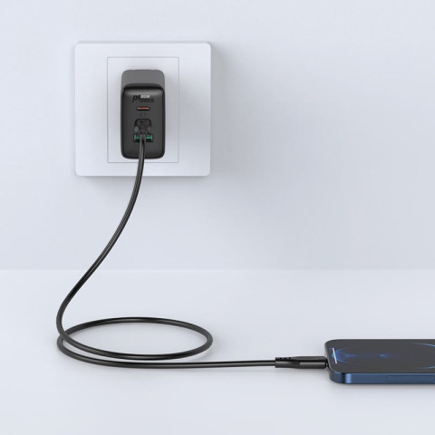 Кабель USB 2.0 Type-C-Lighting, 1,2 м, 3.0A, TPE C3-01 Black Acefast