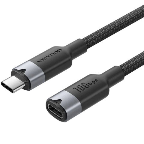 Кабель продовжувач USB 3.2 Gen2 Type-C M-F 1.0 м 100W 10Gbps 4K60HZ Vention