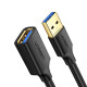 Кабель продовжувач USB 3.0 AM-AF, 3м, Connector gold-plated Чорний, US129 Ugreen