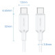 Кабель USB 2.0 Type-C M-M, 1.0 м 60W White Nickel-Plated Vention