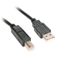 Кабель USB 2.0 AM-BM, 1.5 м, чорний