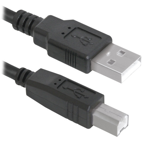 Кабель USB 2.0 AM-BM, 1.8 м, чорний, USB04-06 Defender