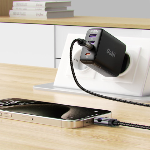 Кабель USB 2.0 Type-C M-M, 1.2 м 60W digital display Black, C15-03 Acefast