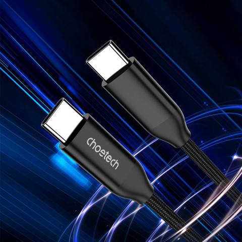 Кабель USB 2.0 Type-C M-M, 2.0 м, 240W Gen2, обплетення Choetech