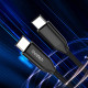 Кабель USB 2.0 Type-C M-M, 2.0 м, 240W Gen2, обплетення Choetech