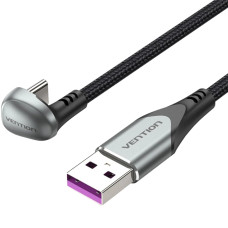 Кабель USB 2.0 AM-Type-C M, 1.5м 66W aluminum alloy, 180° U-Shaped Vention