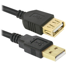 Кабель продовжувач USB 2.0 AM-AF, 1.8 м, чорний, 02-06PRO Defender