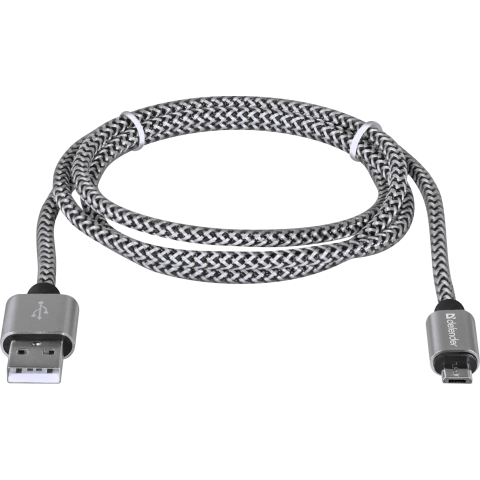 Кабель USB 2.0 AM-micro BM, 1.0 м, білий, 08-03T PRO Defender