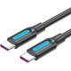 Кабель USB 2.0 Type-C M-M, 1 м, 100W Чорний, Vention