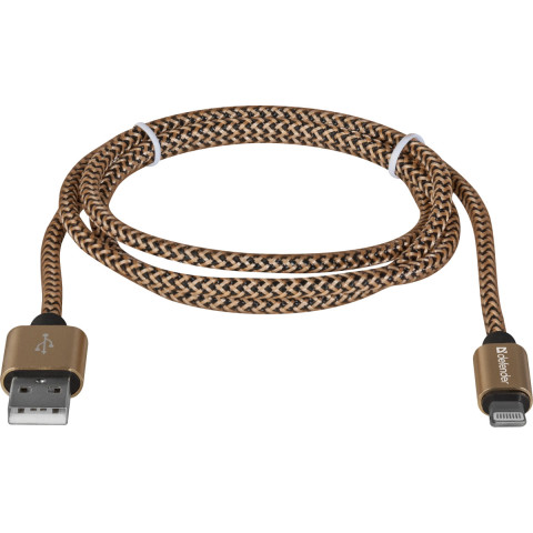 Кабель USB AM-Lightning M, 1.0 м, золотистий, 01-03T PRO Defender