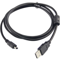 Кабель USB 2.0 AM-mini BM 5pin, 1.8 м, з феритом, чорний