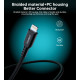 Кабель USB 3.1 Type-C M-Lightning M, 1.8м, чорний, 20W, MFi PD, обплетення, чорний Choetech