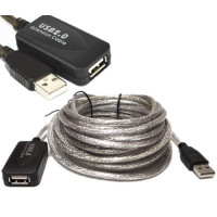 Кабель продовжувач USB 2.0 AM-AF,15.0 м, активний, OEM
