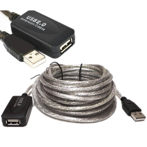Кабель продовжувач USB 2.0 AM-AF,15.0 м, активний, OEM